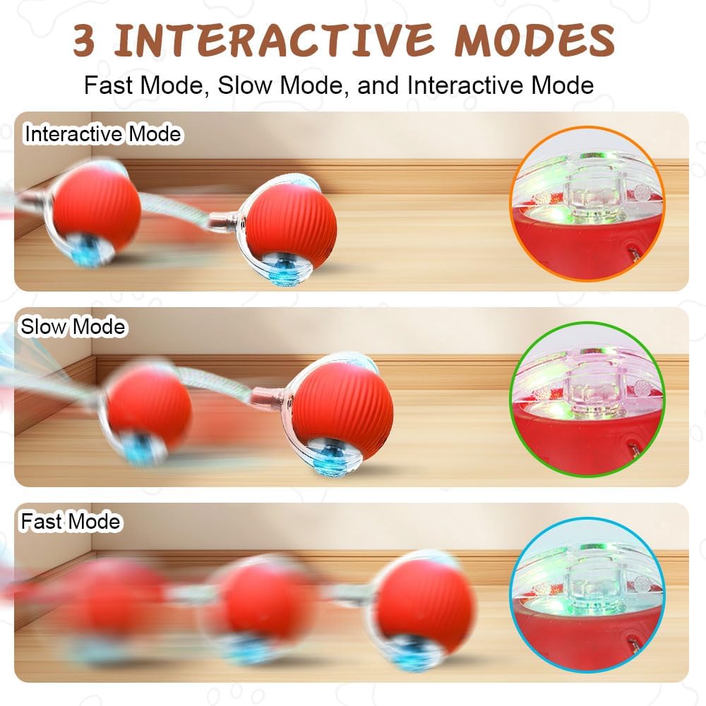 Interactive 360Β° Rotating Cat Ball Toy, Automatic Moving for Cats and Dogs