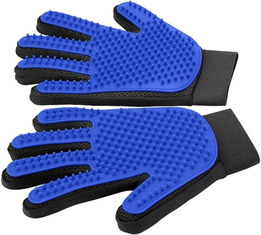 Upgraded Pet Hair Remover Gloves – 1 Pair (Blue)